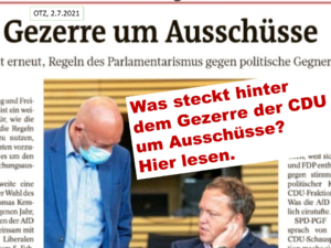 Prof. Dr. Michael Kaufmann: Unwürdiges Gezerre um Ausschüsse im Thüringer Landtag