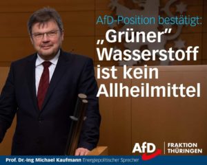 AfD-Position von Experten bestätigt: "Grüner" Wasserstoff ist kein Allheilmittel