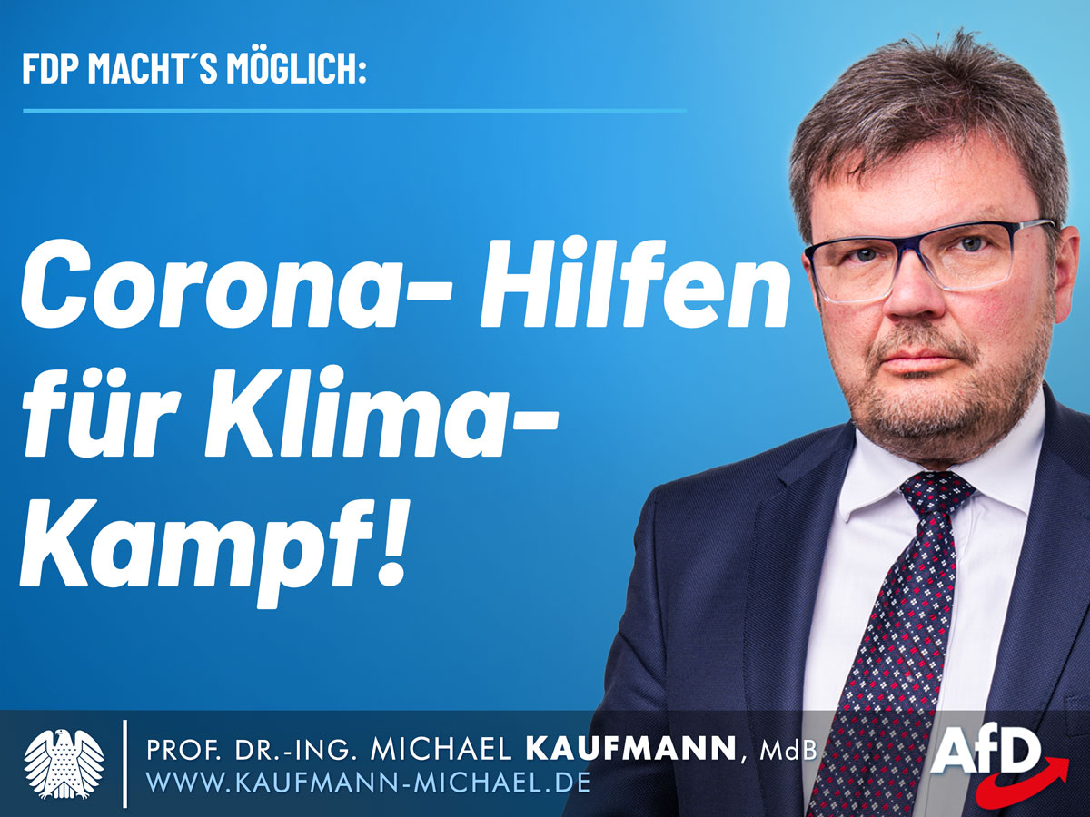 Nachtragshaushalt: FDP macht´s möglich: Coronahilfen für Klimakampf!