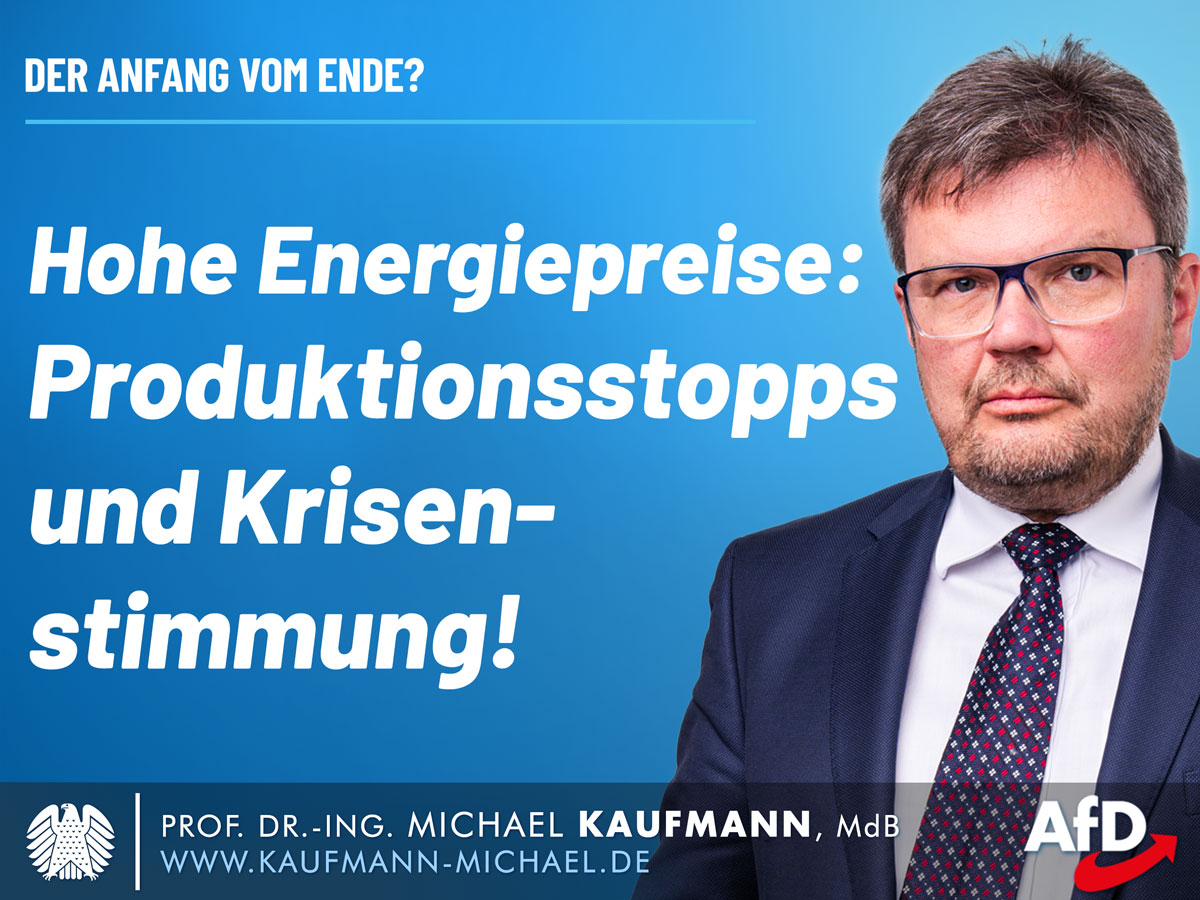 Hohe Energiepreise: Produktionsstopps & Krisenstimmung!