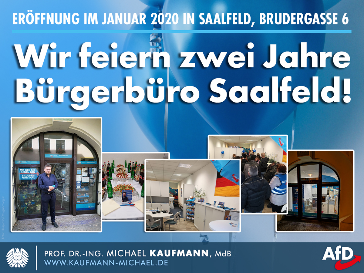 Wir feiern zwei Jahre Bürgerbüro Saalfeld!