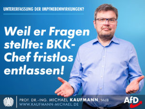 Weil er Fragen zur Untererfassung der Impfnebenwirkungen stellte, wurde BKK-Chef fristlos entlassen!