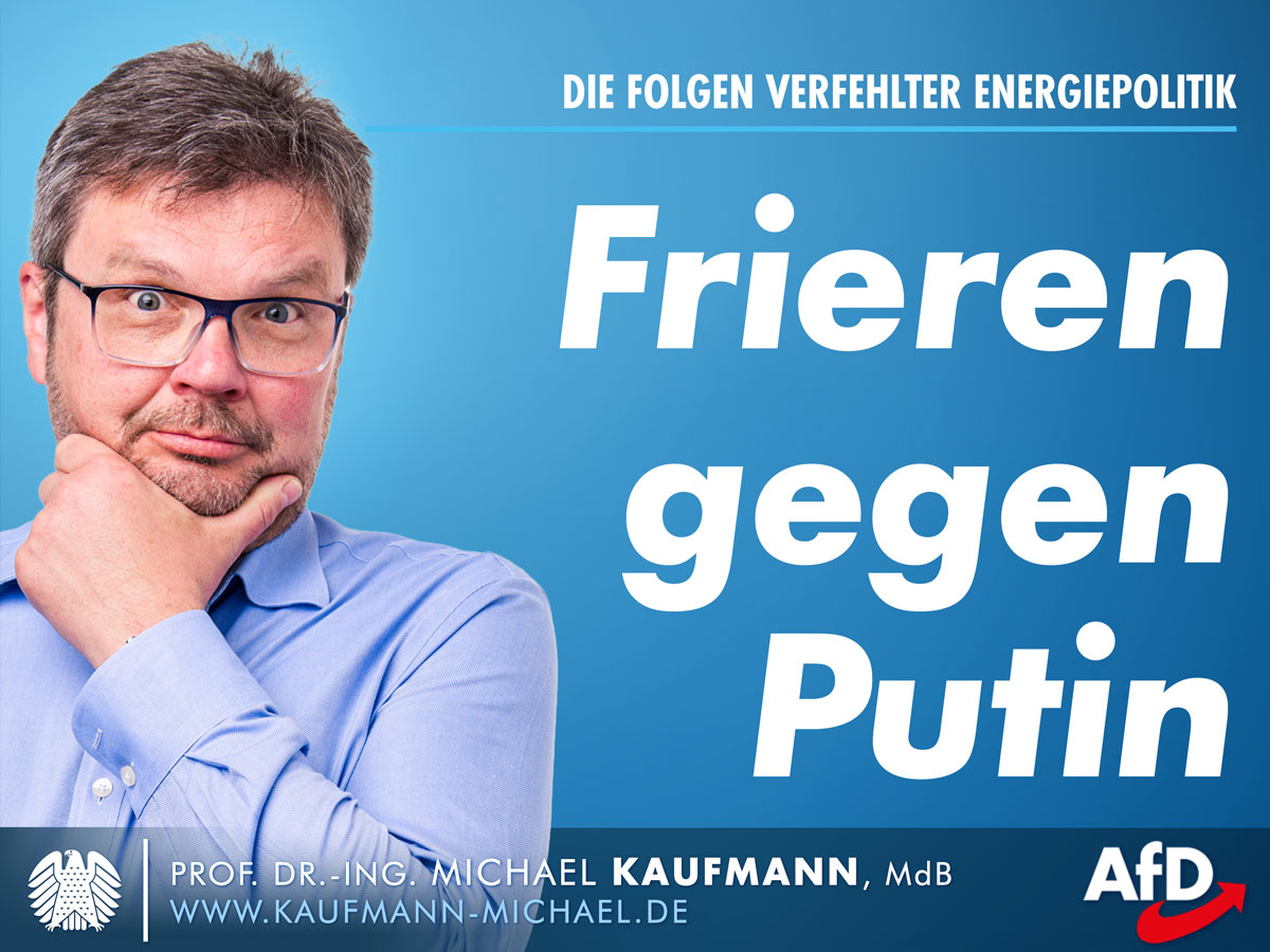 Frieren für die Ukraine. Wer die Heizung aufdreht, unterstützt Putin!