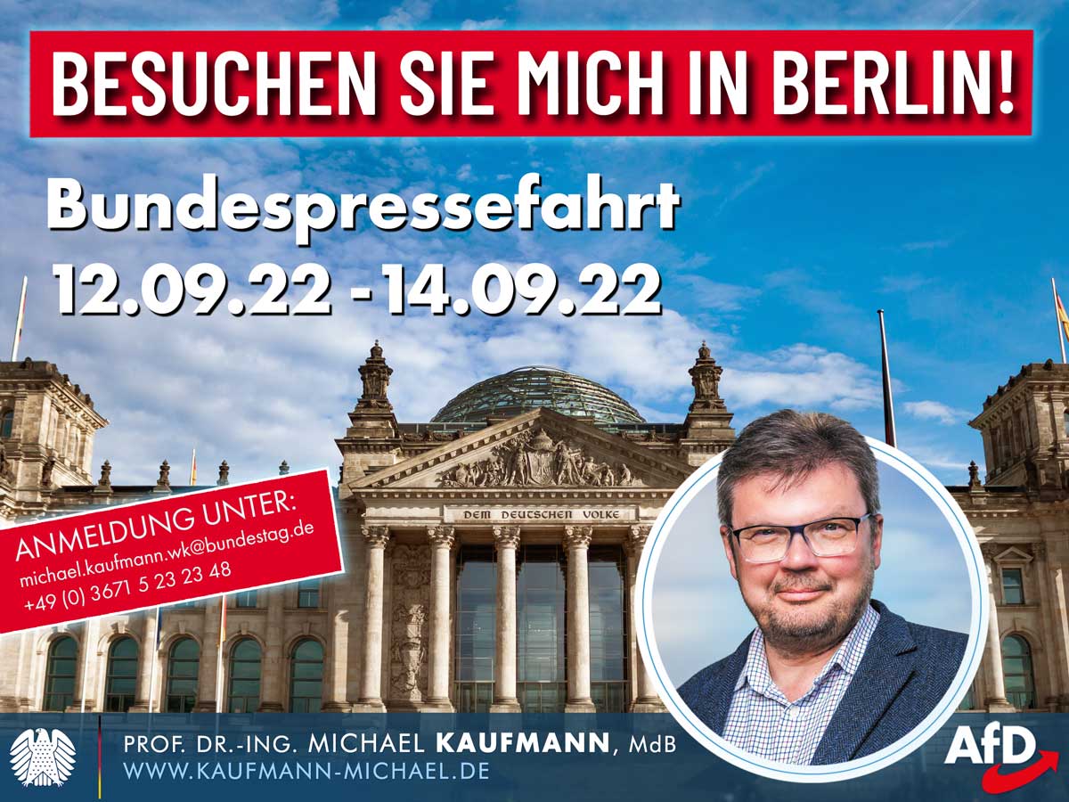 Bundespressefahrt Berlin Michael Kaufmann, MdB