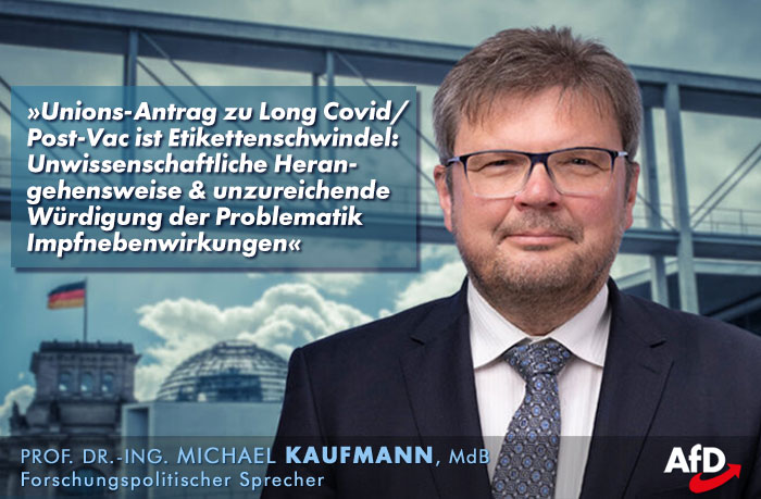 Antrag der Union zu Long Covid/Post-Vac ist Etikettenschwindel