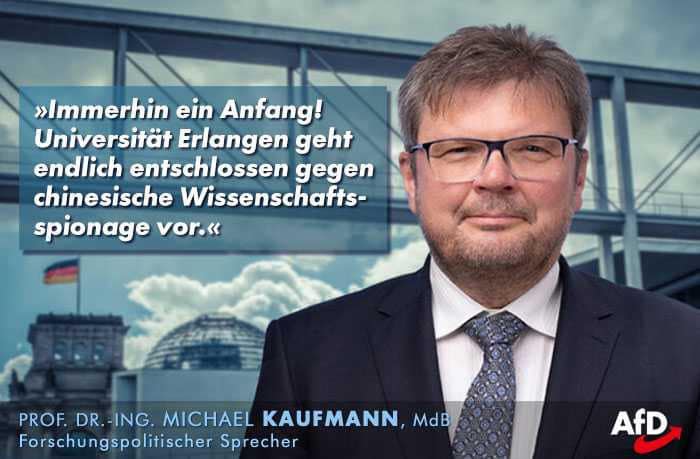 Pressemitteilung: Uni Erlangen geht gegen chinesische Wissenschaftsspionage vor