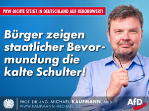 PKW-Dichte steigt in Deutschland auf Rekordhoch: Bürger zeigen staatlicher Bevormundung die kalte Schulter