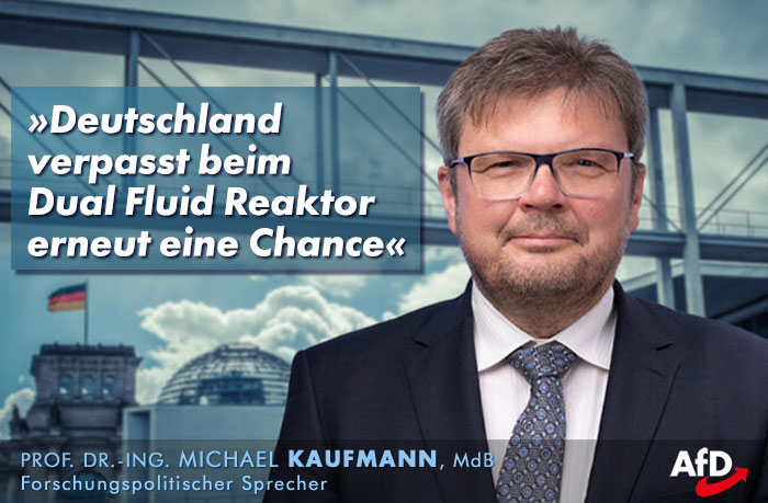 Pressemitteilung: Deutschland verpasst beim Dual Fluid Reaktor erneut eine Chance!