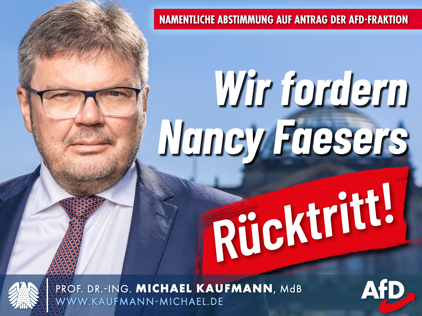 Namentliche Abstimmung: Wir fordern Nancy Faesers Rücktritt!