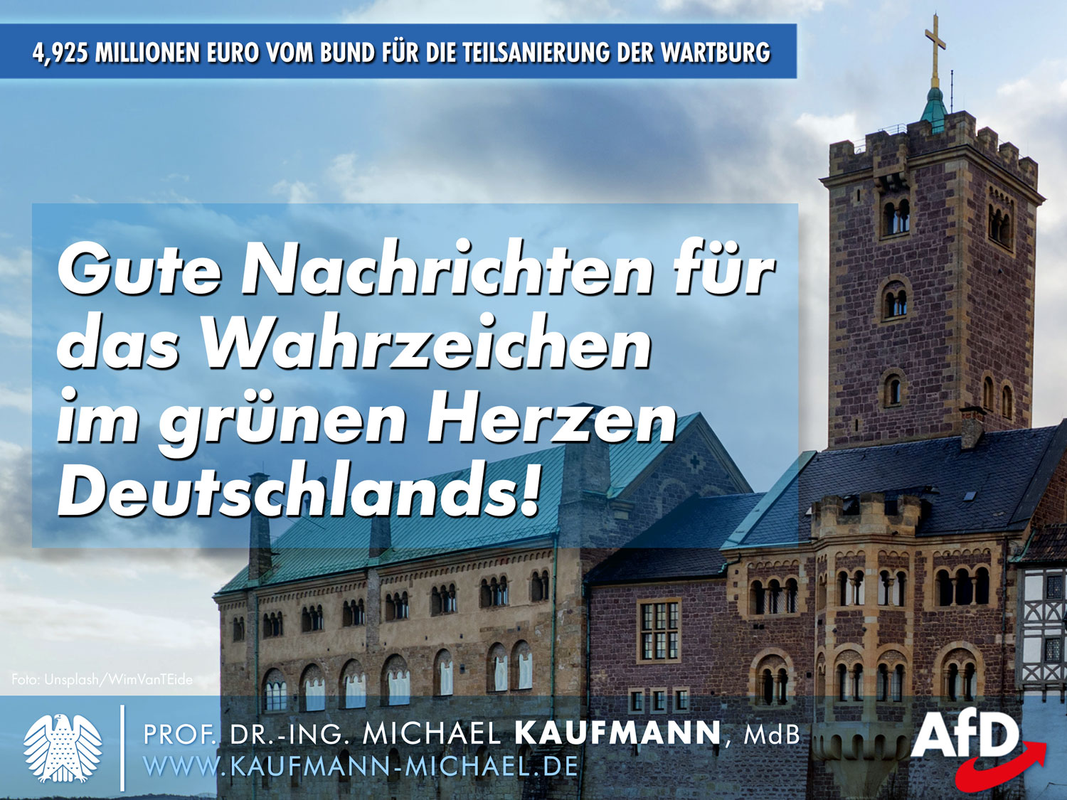 4,925 Millionen Euro vom Bund für die Teilsanierung der Wartburg: Gute Nachrichten für das Wahrzeichen im grünen Herzen Deutschlands!